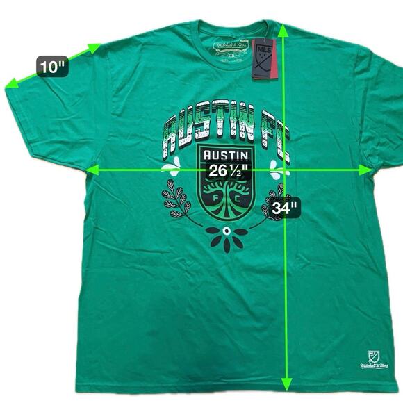 Mitchell & Ness Men's Green Austin FC Serape T-Shirt Size XXXL NWT - Picture 7 of 7